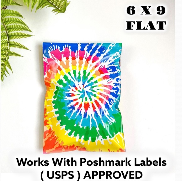 50 6X9 Poly Mailers Tie Dye Flat Shipping Envelopes PRICE IS FIRM - Picture 4 of 6